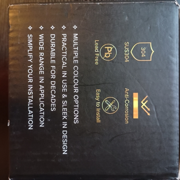 NIB Tindbea gold toilet paper holder with phone shelf and towel rope hooks - Picture 10 of 11